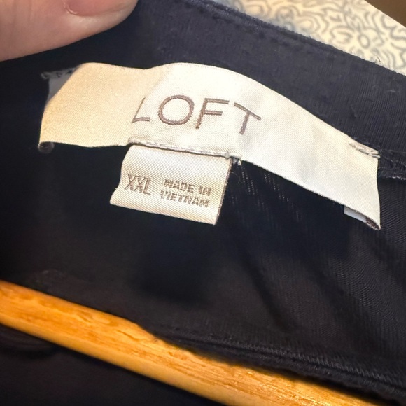 LOFT Navy Blue Mini Dress with Tie Waist - Picture 5 of 6